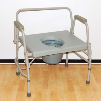 Кресло туалет для полных с опускающимися подлокотниками HMP 7012, 10582