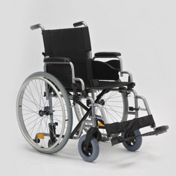 Облегченная складная инвалидная коляска с дополнительными малыми  задними колесами H-001